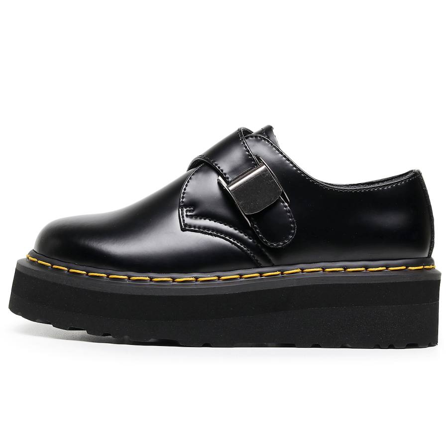 VFTS Cow Leather Fashion Trend Low top Casual Shoes Unisex Black
