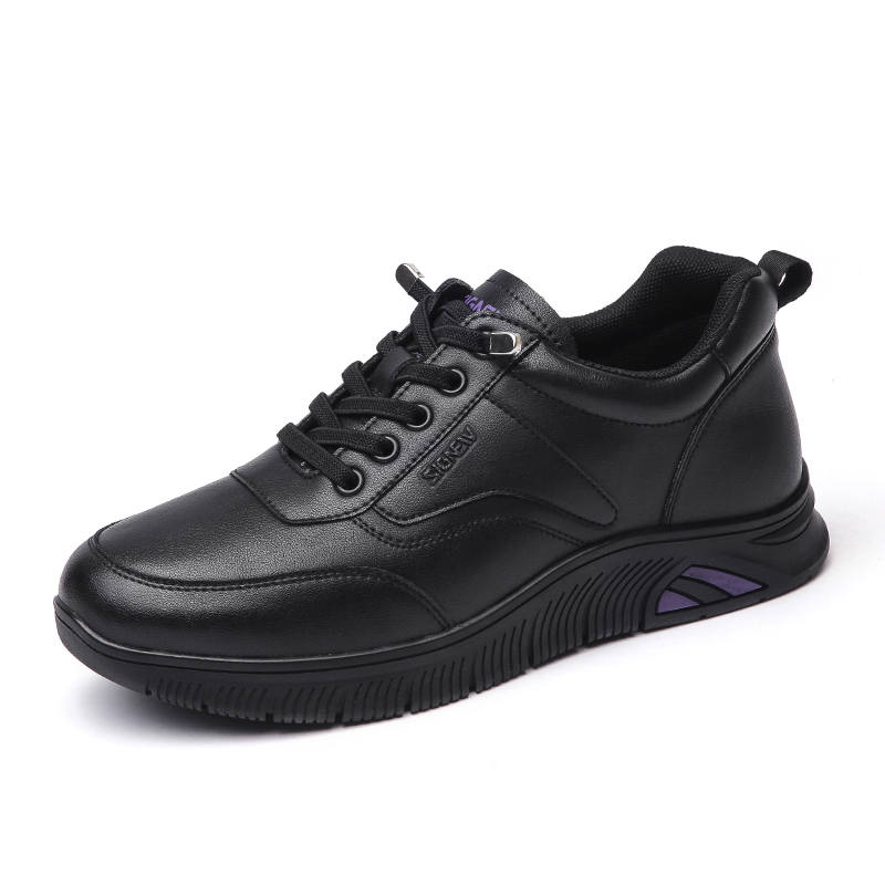 XINNUO Cow Split Leather Abrasion Resistant, Breathable, Lightweight Mid top Life Casual Shoes Women's