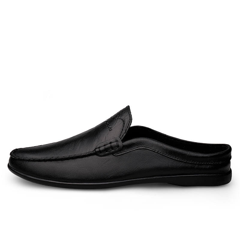 WENNAI Cow Split Leather Casual Shoes Men's Black