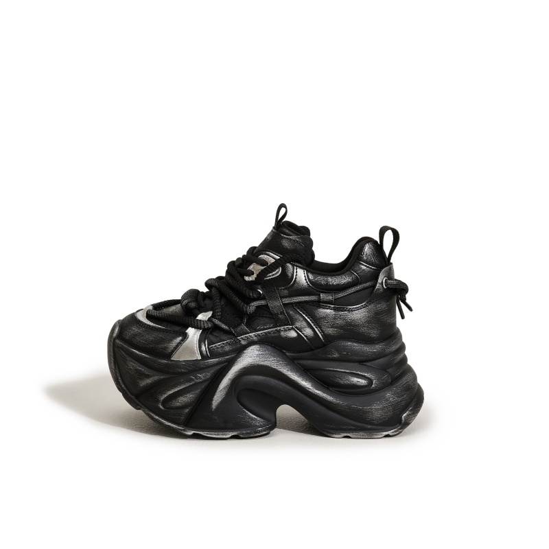 MILANLIANGE Cushioning Abrasion Resistant Height Increasing Low top Chunky Sneakers Women's