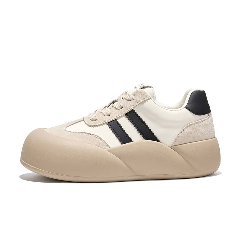 JOSINY Ugly Cute Niche Design, Large Head Puffy Shoes Synthetic Leather