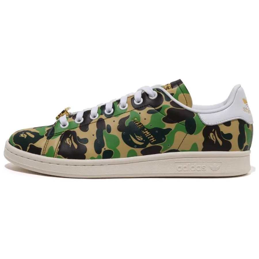A BATHING APE x Adidas Originals Low top Skateboard Shoes Men's Green