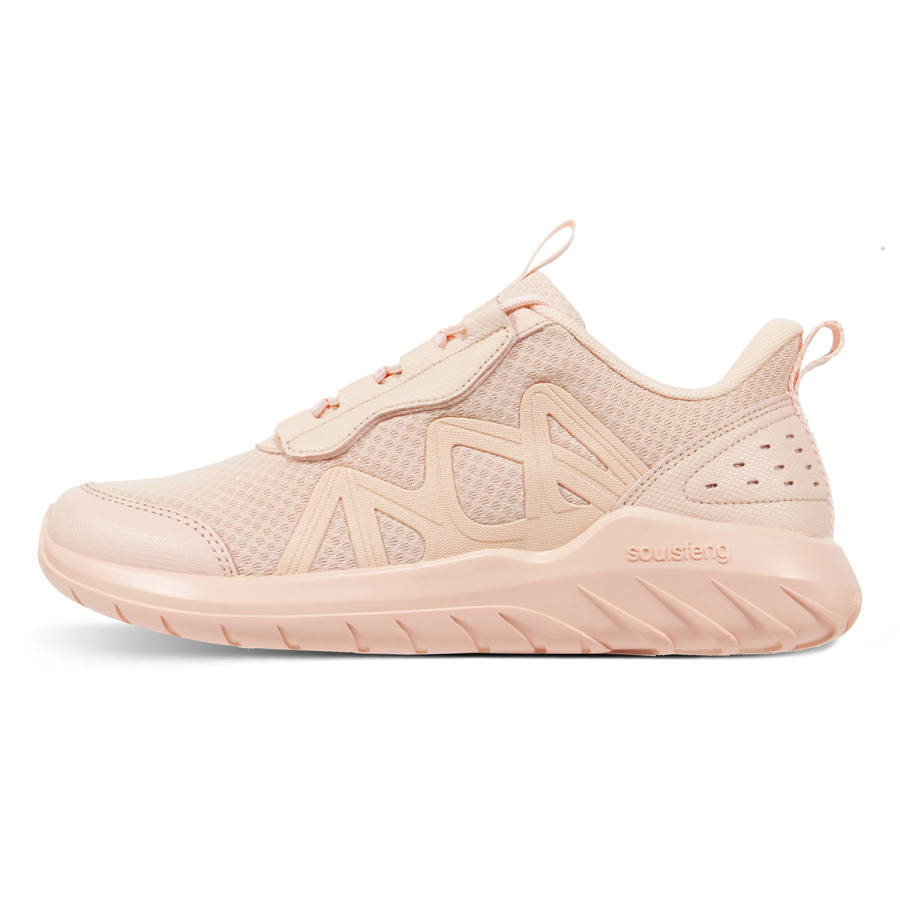 SOULSFENG Mesh Breathable Low top Casual Shoes Unisex Pink