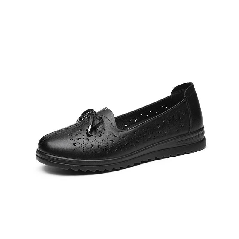 AOKANG Top Grain Cow Leather Casual Shoes Women's