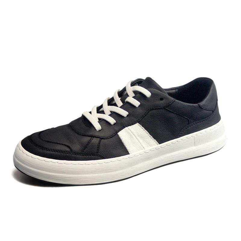 Devanro Devanro Multicolor White Sneakers Top Grain Cow Leather Abrasion Resistant, Breathable, Slip Resistant