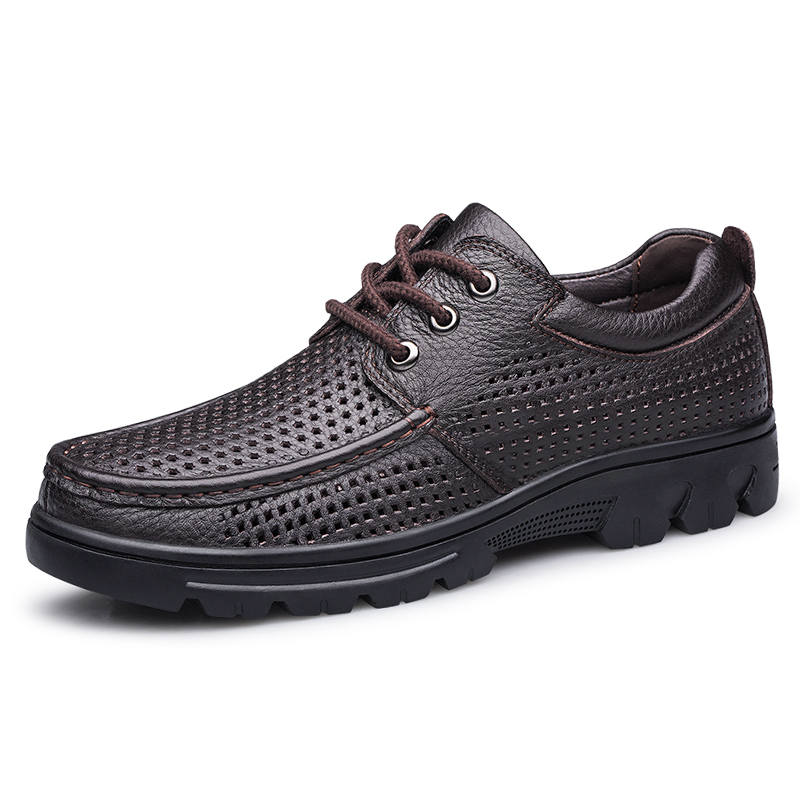 LEXON Casual Leather Shoes Men's Low Top Black
