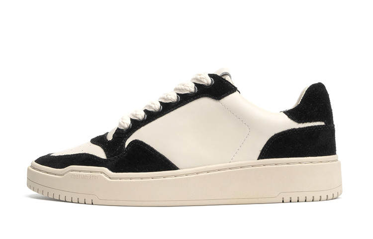 FOOT INDUSTRY Cow Leather, Leather Skateboard Shoes Unisex Black