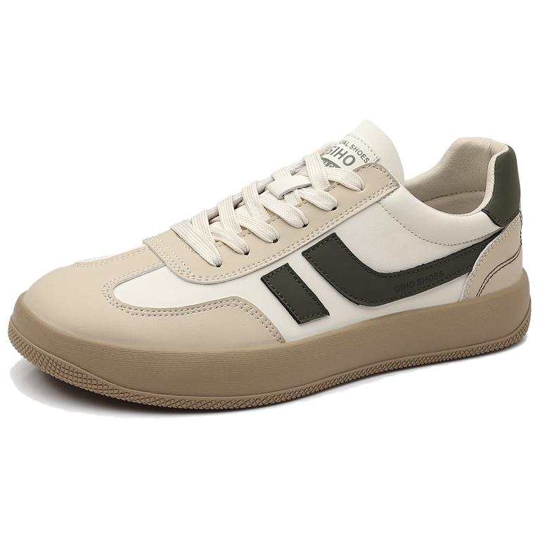 GIHO Cow Split Leather Low top Casual Shoes Men's Khaki