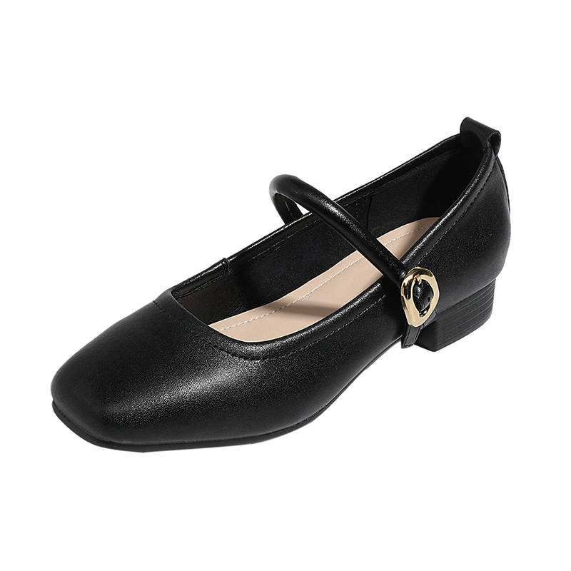 JIUXINGDAO Mary Jane Shoes Women's Apricot, Khaki