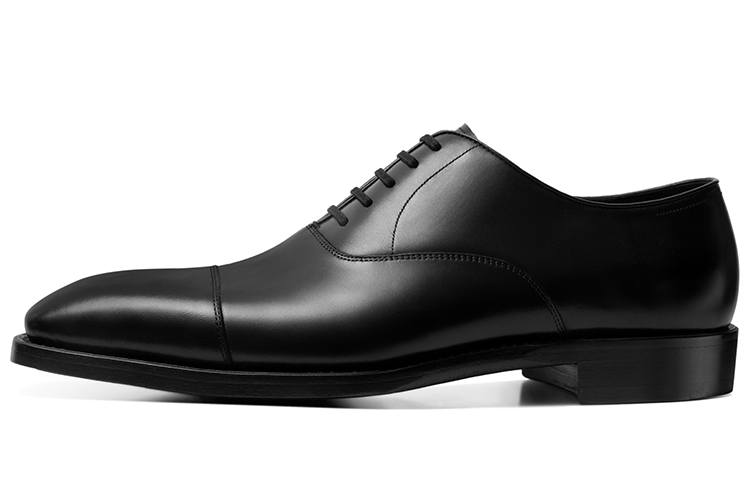 THOM WILLS Business Versatile Calfskin Oxford Shoes Old Money Style Dress Shoes Men's Black