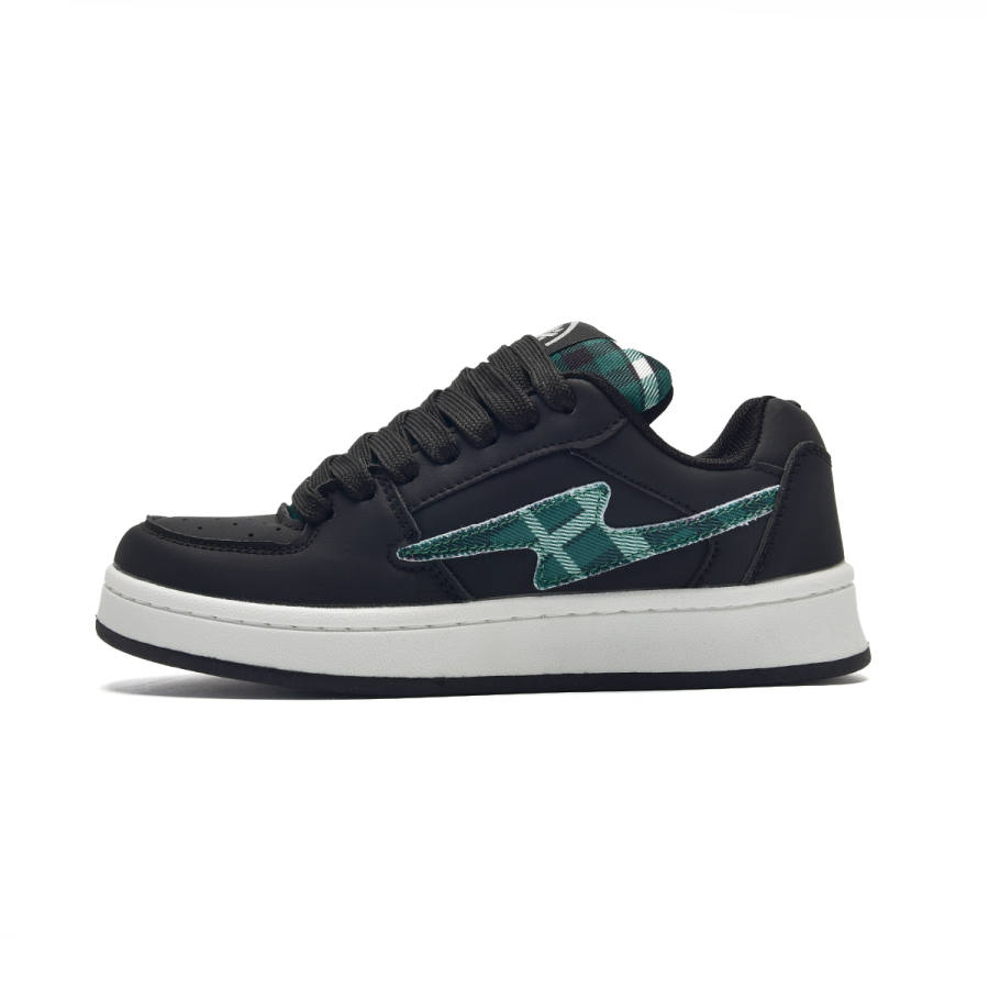 Garfield Synthetic Leather Low top Skateboard Shoes Unisex Black Green