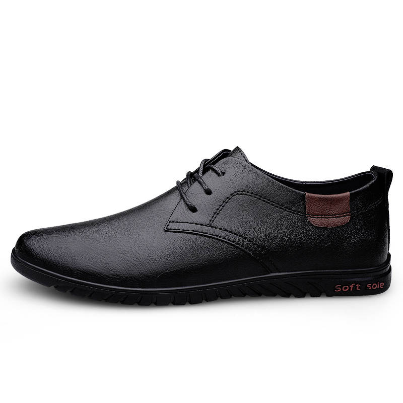 XIMO BULL Casual Leather Shoes Men's Low Top Black/Brown