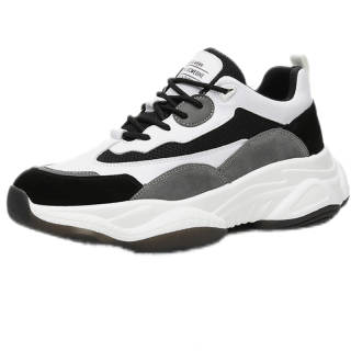LUNMADENG Mesh Slip Resistant Cushioning Abrasion Resistant Breathable Low top Chunky Sneakers Men's