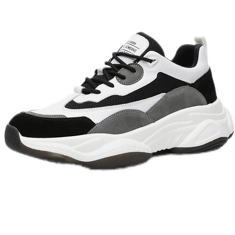 LUNMADENG Mesh Slip Resistant Cushioning Abrasion Resistant Breathable Low top Chunky Sneakers Men's