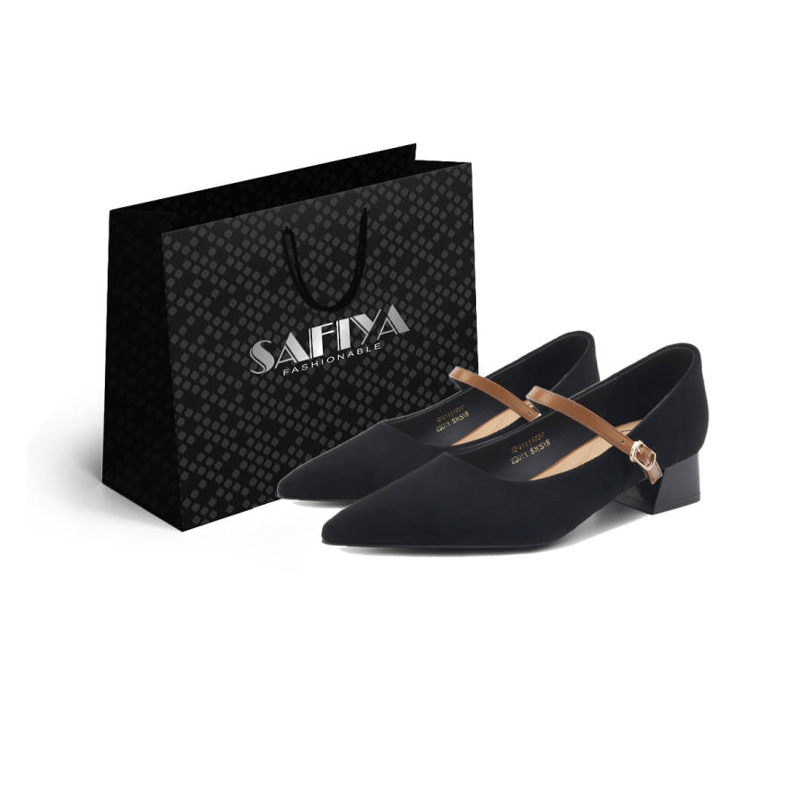 SAFIYA Mary Jane Shoes Women's Black, Apricot
