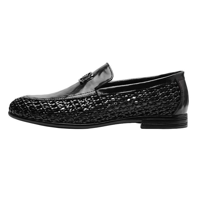 KACHILANG Synthetic Leather Casual Shoes Men's Black