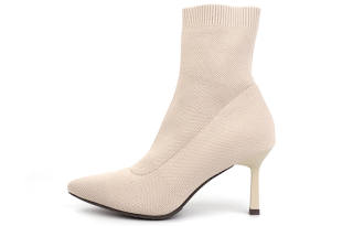 RANDA Ankle Boots Women's Ivory White/Black