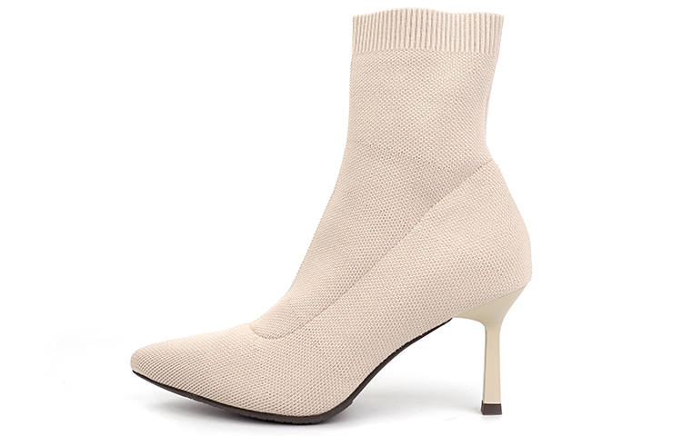 RANDA Ankle Boots Women's Ivory White/Black
