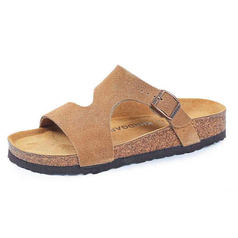 Khadgar EVA Rubber Sole Cork Sole Quiet Slip Resistant Abrasion Resistant Slide Slippers Women's