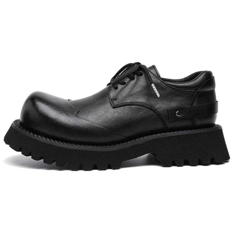 WEISHIBANGWEI Cow Split Leather Casual Shoes Men's Black