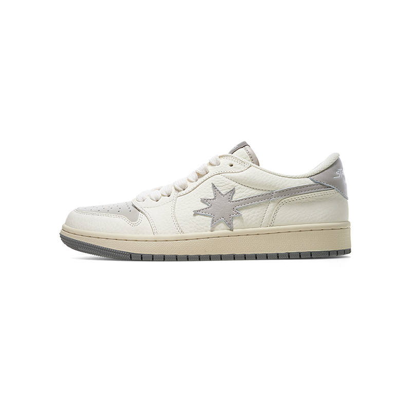 Starwalk Soldier Cow Leather Abrasion Resistant, Lightweight, And Breathable Low top Skateboard Shoes Unisex White
