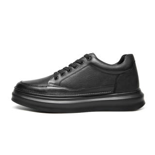 He Jinchang Cow Leather Low top Skateboard Shoes Men's Starry Night Black