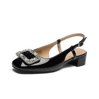 GEMEIQ Leather One Strap Sandals 4cm Women's