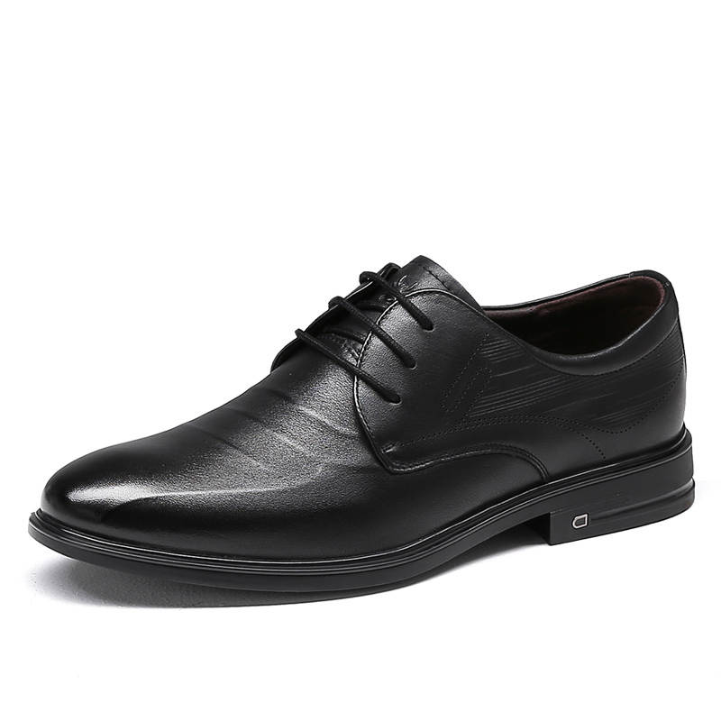 Spider King Cow Leather Dress Shoes Men's Black