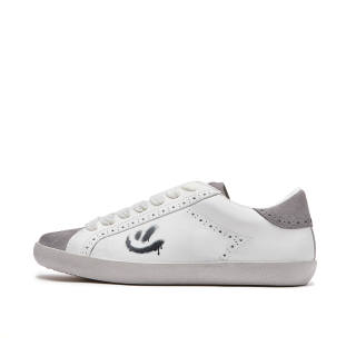 LeStream Slip Resistant Slip Resistant Low top Skateboard Shoes Unisex Gray White