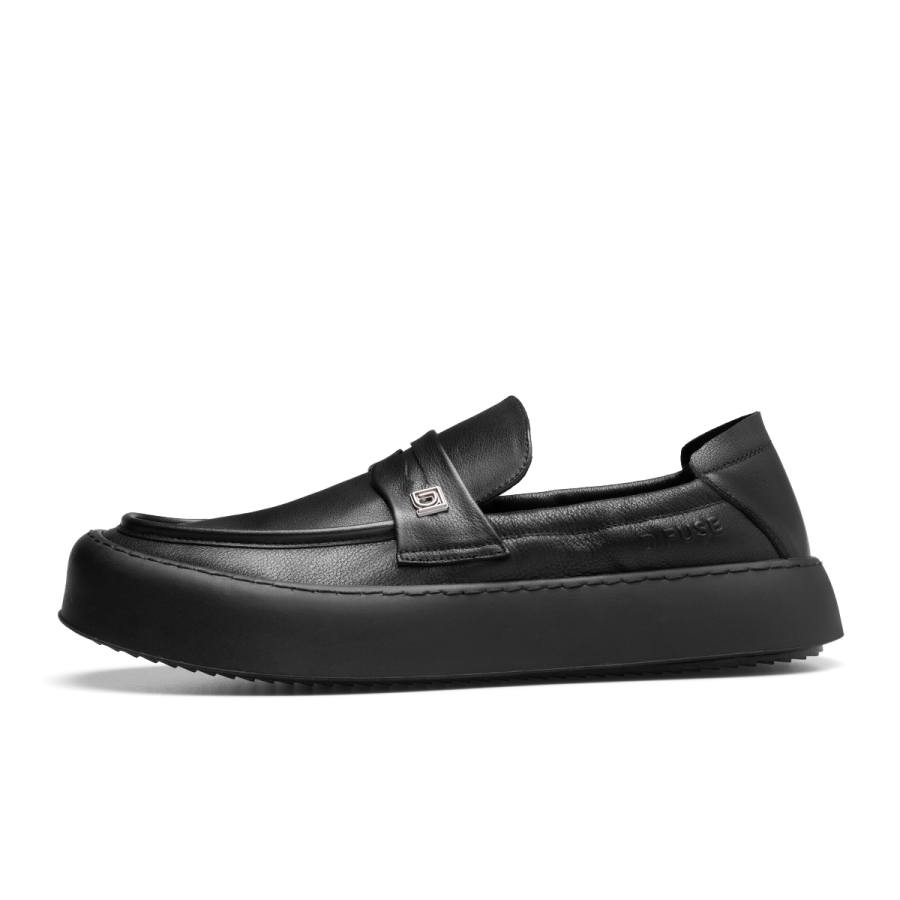 D:FUSE SCANDINAVIA D FUSE SCANDINAVIA Cow Leather Casual Shoes Men's Black