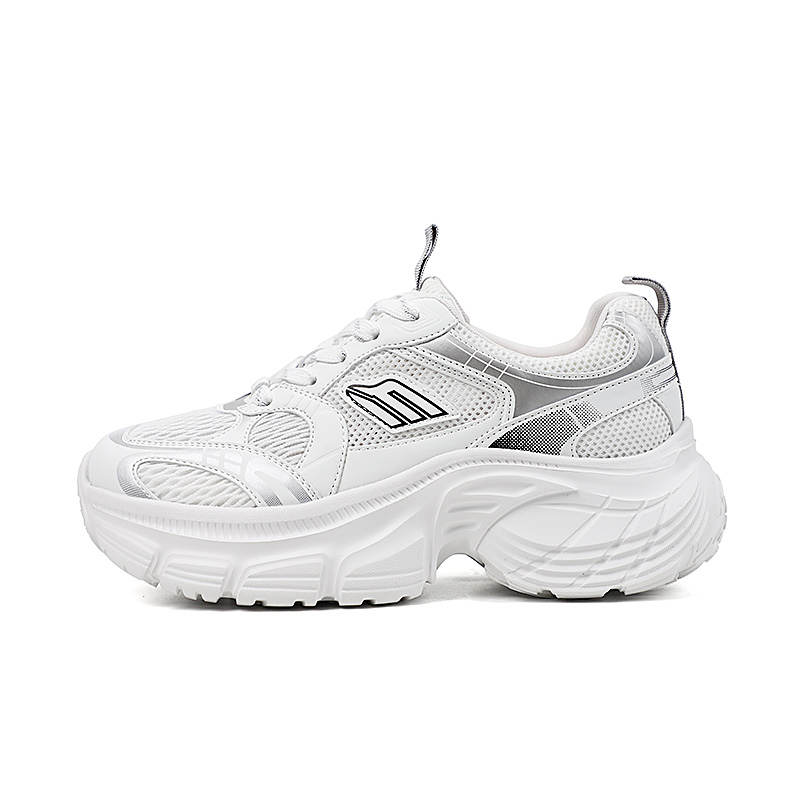 QIAONAI Wear resistant And Lightweight Low top Chunky Sneakers Women's Beige