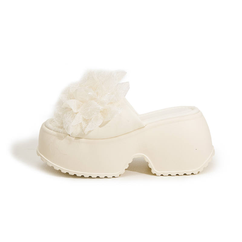 MILANLIANGE Rubber Foam Outsole Quiet Slip Resistant Abrasion Resistant Cushioning Slide Slippers Women's