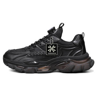YUZHAOLIN Fabric Low top Chunky Sneakers Men's Black