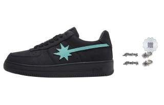 Starwalk Soldier Stars Shoes Abrasion Resistant Low top Skateboard Shoes Unisex Black