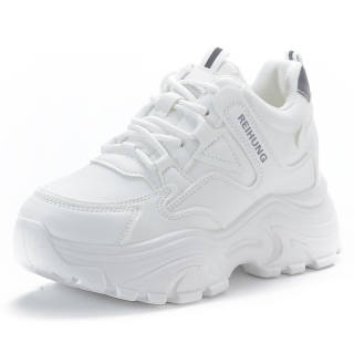 REIHUNG Synthetic Leather Low top Chunky Sneakers Women's