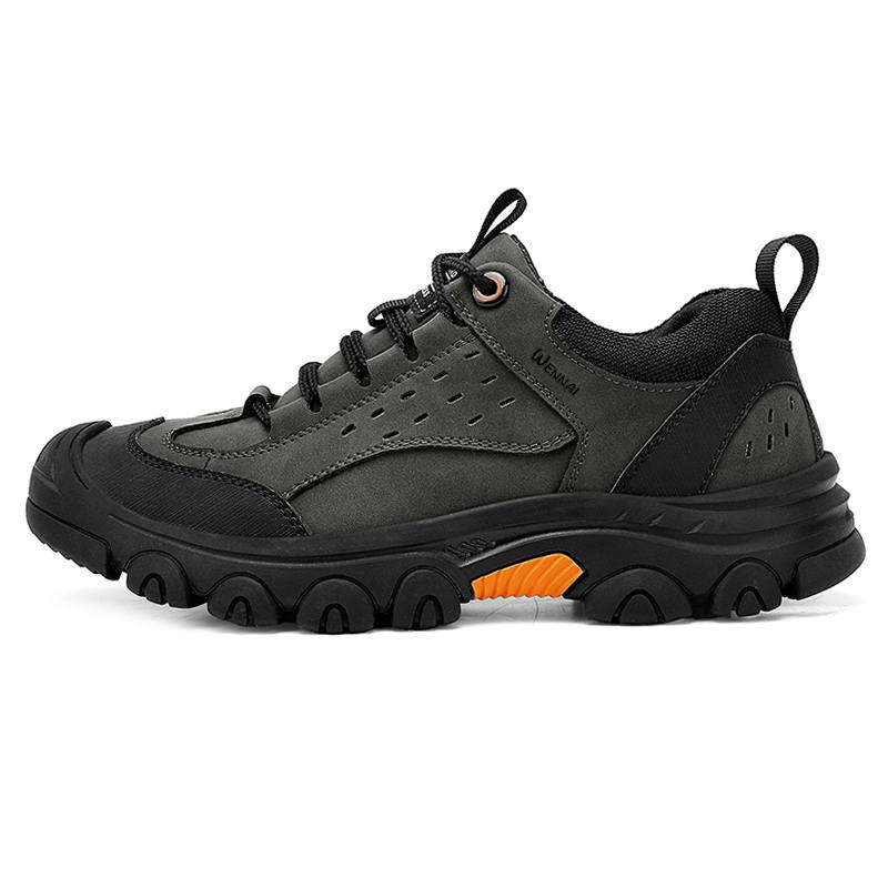 WENNAI Top Grain Cow Leather Slip Resistant Abrasion Resistant Slip Resistant Abrasion Resistant Low top Casual Shoes