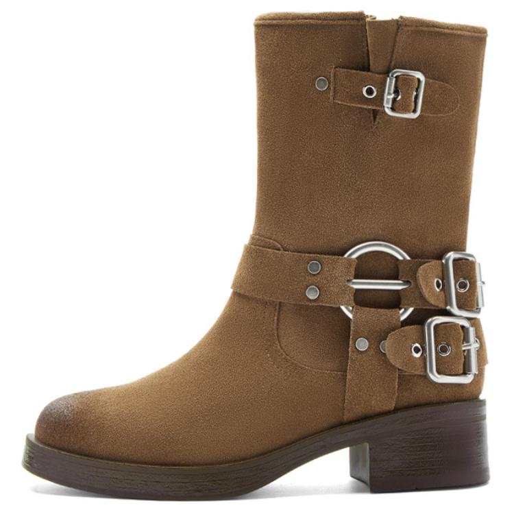 NINE WEST NINE WEST Cow Split Leather Ankle Boots Women's