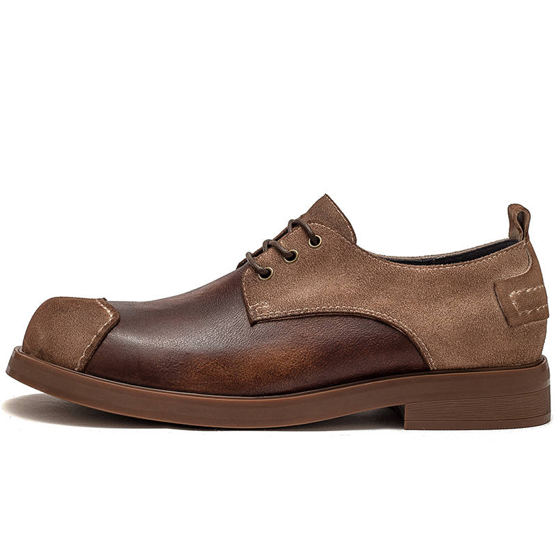 MATA Casual Leather Shoes Men's Low Top Brown