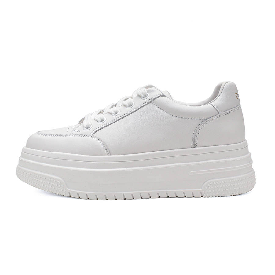 D:FUSE SCANDINAVIA D FUSE SCANDINAVIA White Sneakers Top Grain Cow Leather Abrasion Resistant Lightweight Slip Resistant