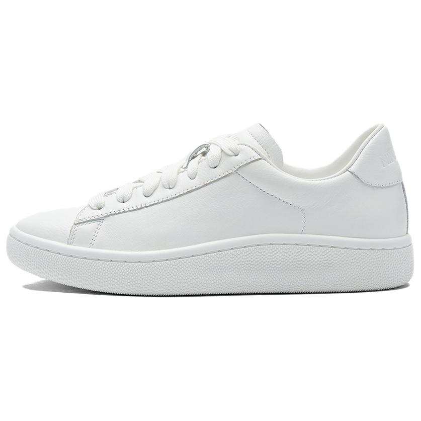 NINE WEST Cow Leather Low top Skateboard Shoes Women's White
