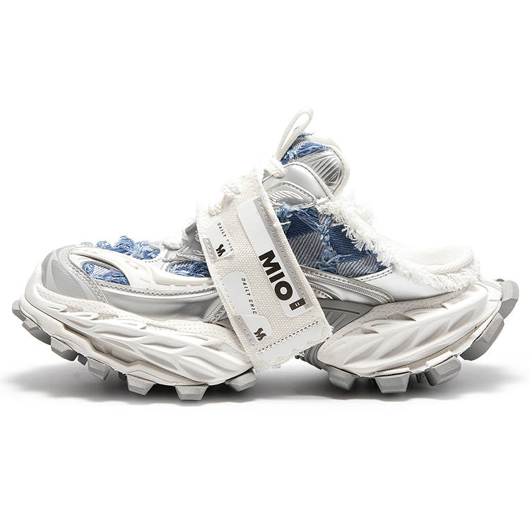 MIO MIO Closed Toe Slippers Unisex Blue/Silver
