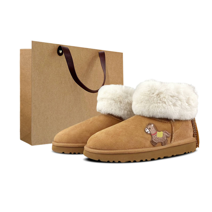 UGG UGG CLASSIC CLEAR MINI BNK Winter Wood Horse Sheepskin