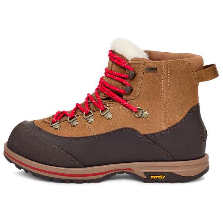 UGG UGG Cow Leather Short Outdoor Boots Unisex Chestnut