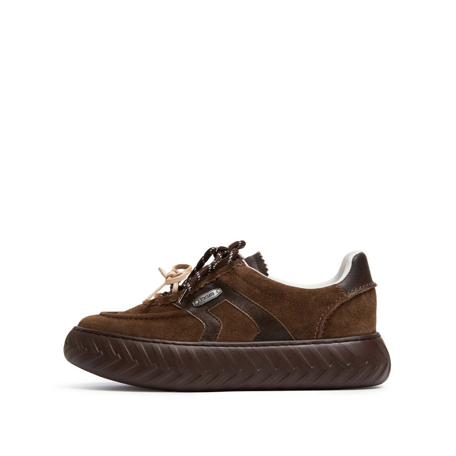Staccato Small Musical Note Cow Leather Height Increasing Height Increasing Low top Skateboard Shoes Women's
