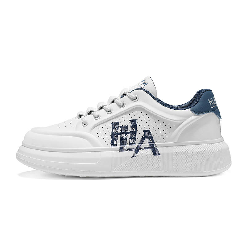 HLA Skateboard Shoes Men's Low Top White Blue White Black Beige Brown