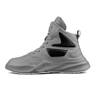 LOHAN·SIR Top Grain Cow Leather Fashion Trendy Brand Premium Aesthetic, Versatile Platform Fleece Lined High top