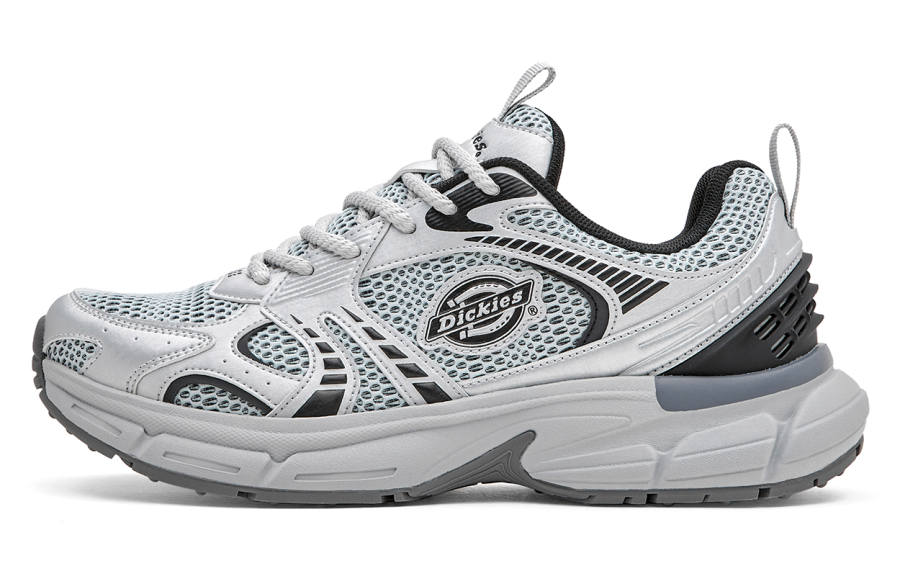 Dickies Synthetic Leather Low top Chunky Sneakers Women's Silver Gray