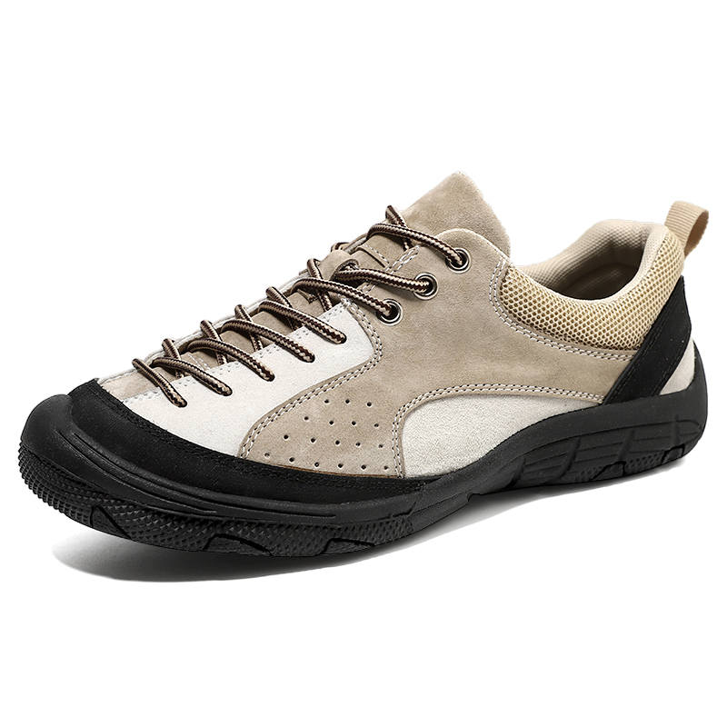 TOMAY Cow Leather Slip Resistant Abrasion Resistant Slip Resistant Abrasion Resistant Low top Casual Shoes Men's