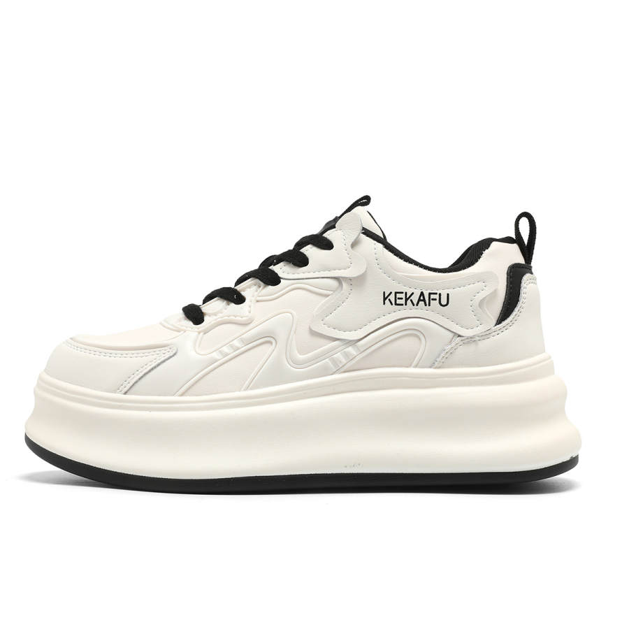 KEKAFU Cow Split Leather Low top Skateboard Shoes Women's
