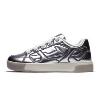 SHUXIAOBEI Synthetic Leather Low top Skateboard Shoes Unisex White Black